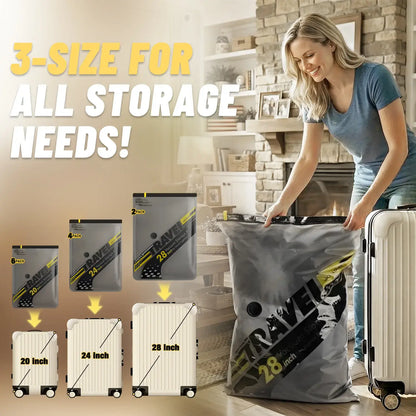 WellMall 18 Pack Travel Vacuum Bags with Pump,Vacuum Seal Bags for Clothing Travel, Space Saver vacuum storage bags for Clothes, Blankets & Luggage Organization