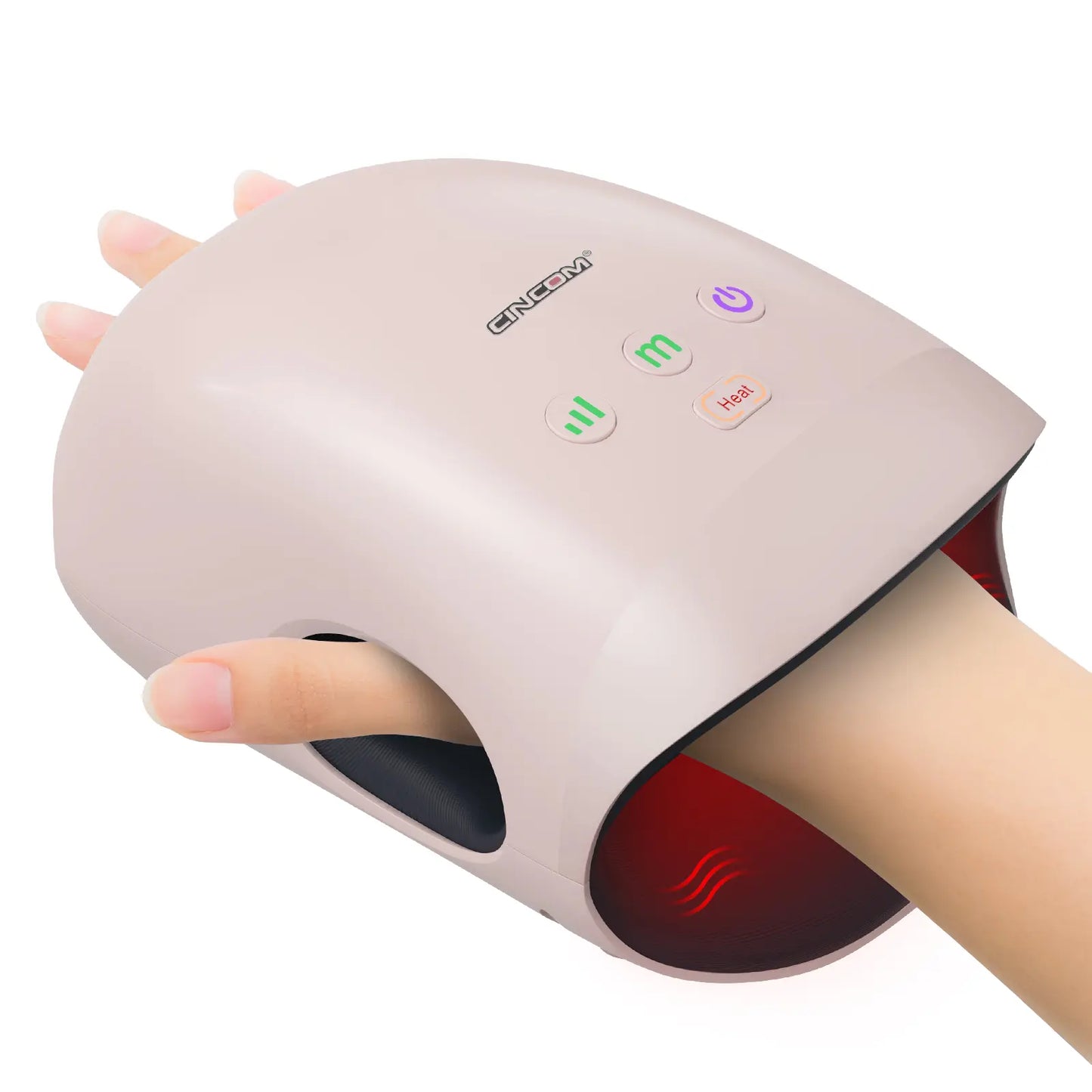 CINCOM Portable Hand Massager with Comfort Heat - Cordless, Adjustable Settings, Auto-Off, White, Black, Pink, Blue, Perfect Gift for Families, Men & Women - Ideal for Black Friday, Thanksgiving, Christmas, Birthdays & More,summerwins Lymphatic Drainage R