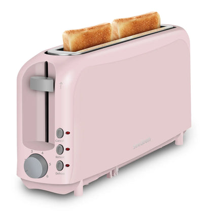 Fits-anywhere Kitchenware Slice Slim Toaster 6 Setting Shade Control with Cancel & Reheat & Defrost Removable Crumb Tray 750 Watt Household Appliances Toastie Maker