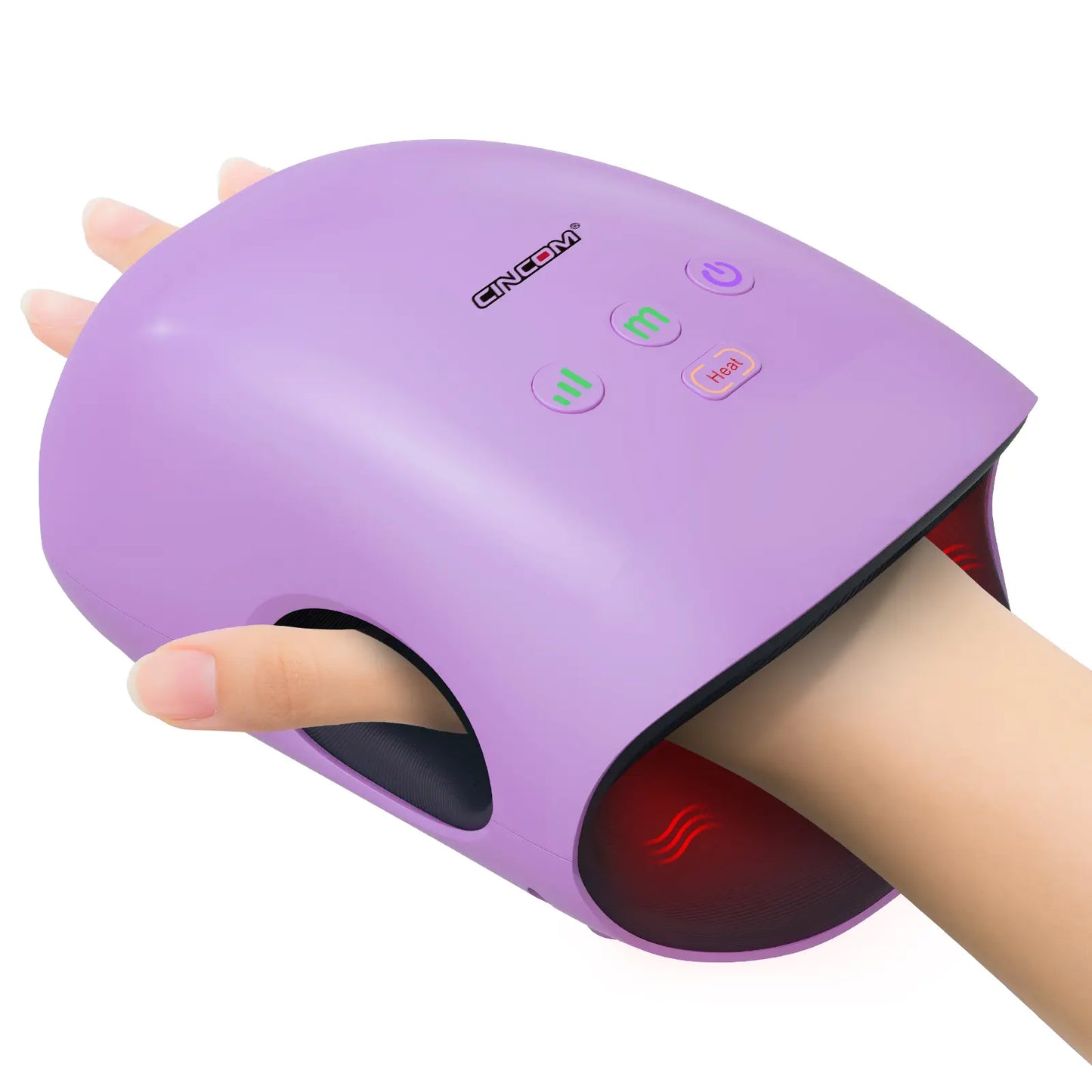 CINCOM Portable Hand Massager with Comfort Heat - Cordless, Adjustable Settings, Auto-Off, White, Black, Pink, Blue, Perfect Gift for Families, Men & Women - Ideal for Black Friday, Thanksgiving, Christmas, Birthdays & More,summerwins Lymphatic Drainage R
