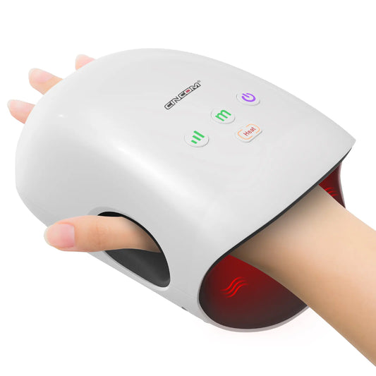 CINCOM Portable Hand Massager with Comfort Heat - Cordless, Adjustable Settings, Auto-Off, White, Black, Pink, Blue, Perfect Gift for Families, Men & Women - Ideal for Black Friday, Thanksgiving, Christmas, Birthdays & More,summerwins Lymphatic Drainage R