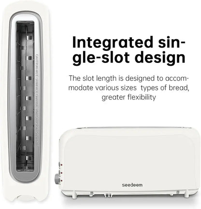Fits-anywhere Kitchenware Slice Slim Toaster 6 Setting Shade Control with Cancel & Reheat & Defrost Removable Crumb Tray 750 Watt Household Appliances Toastie Maker