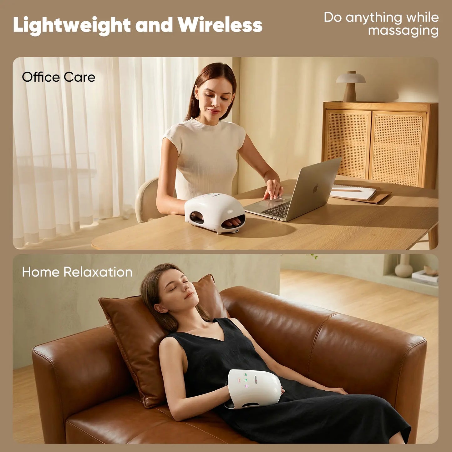 CINCOM Portable Hand Massager with Comfort Heat - Cordless, Adjustable Settings, Auto-Off, White, Black, Pink, Blue, Perfect Gift for Families, Men & Women - Ideal for Black Friday, Thanksgiving, Christmas, Birthdays & More,summerwins Lymphatic Drainage R