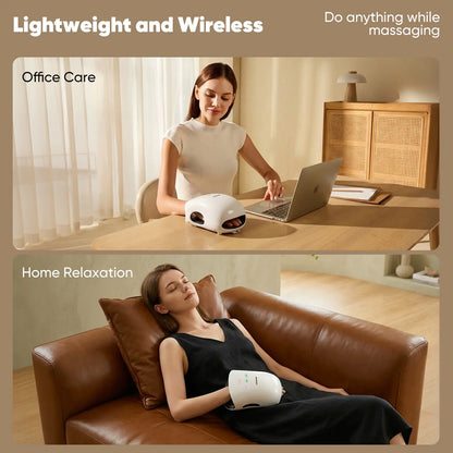 CINCOM Portable Hand Massager with Comfort Heat - Cordless, Adjustable Settings, Auto-Off, White, Black, Pink, Blue, Perfect Gift for Families, Men & Women - Ideal for Black Friday, Thanksgiving, Christmas, Birthdays & More,summerwins Lymphatic Drainage R