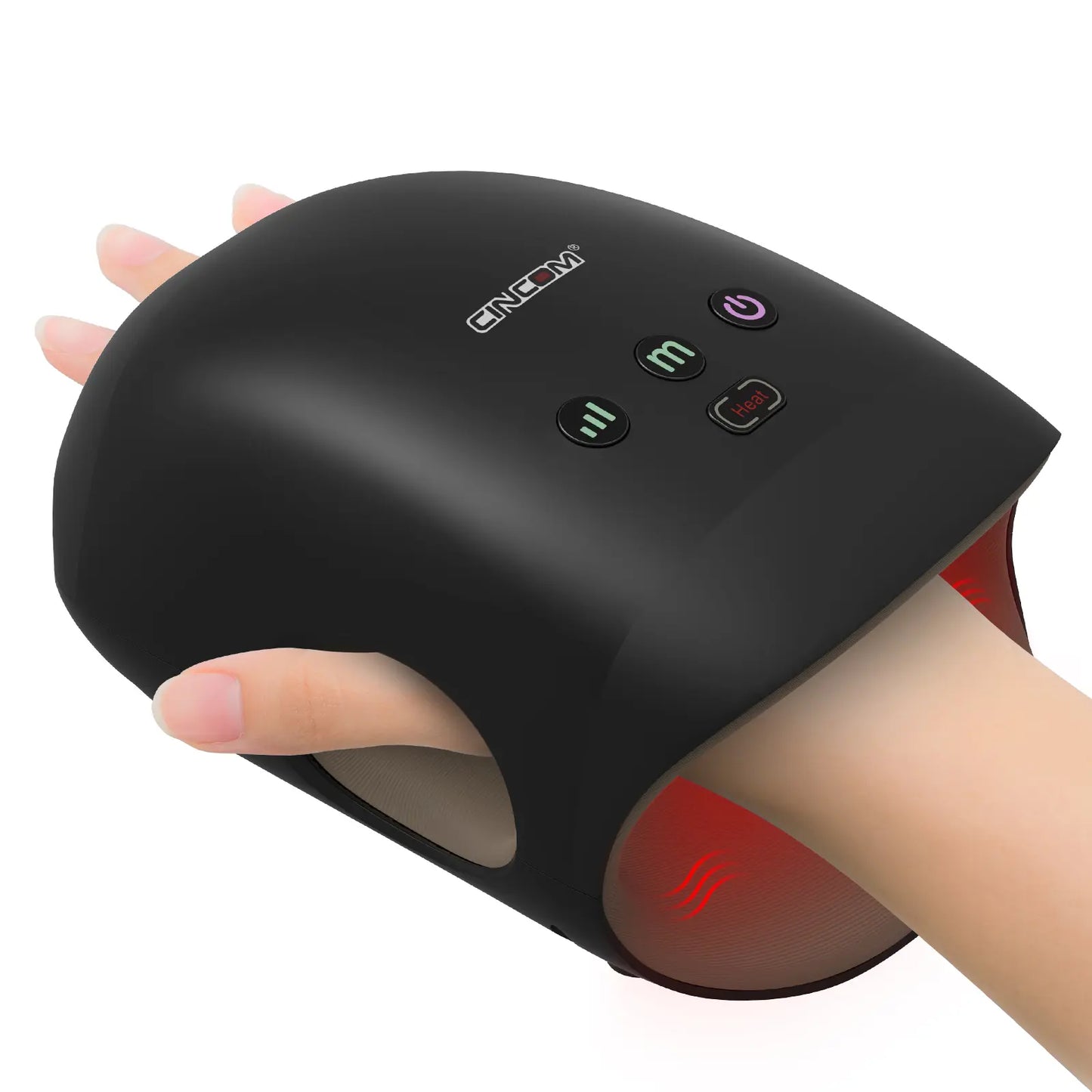 CINCOM Portable Hand Massager with Comfort Heat - Cordless, Adjustable Settings, Auto-Off, White, Black, Pink, Blue, Perfect Gift for Families, Men & Women - Ideal for Black Friday, Thanksgiving, Christmas, Birthdays & More,summerwins Lymphatic Drainage R